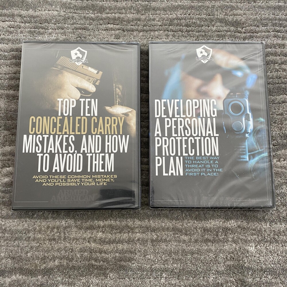 USCCA DVD Lot of 2: Concealed Carry Mistakes + Personal Protection Plan Training